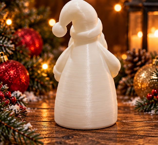 3D Printed Santa Tealight Holder – White Christmas Decoration for LED Candles
